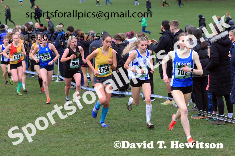 Womens Under-17s 2026 UK CAU Inter Counties Cross Country, Wollaton Park, Nottingham. Photo: David T. Hewitson/Sports for All Pics